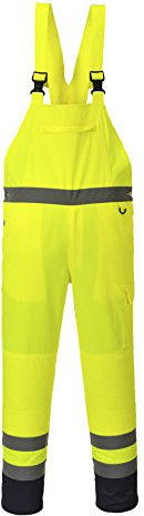 PORTWEST Pj52 - HI-vis Contrast Bib und Brace - Unlined, 1 Stück, L, gelb, PJ52YERL