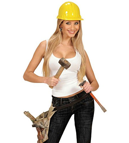 NET TOYS Bauarbeiter Helm Party Bauarbeiterhelm BAU Kopfbedeckung Karneval Fasching Partyhelm Schutzhelm Kostüm Zubehör