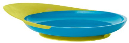 TOMY BOON - Assiette Ventouse Pour Bébé CATCH, Sans BPA, Assiette d'Apprentissage avec Protection Anti-Éclaboussures, Adapté Pour Nourrissons et Enfants en Bas Âge, Bleu et Vert, dès 9 Mois