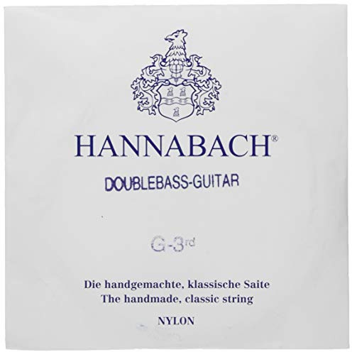 Hannabach Classical Guitar Strings Series 841 Medium Tension for Contrabass Guitar, silver-plated wound, scale 750 mm - G3-8413MT