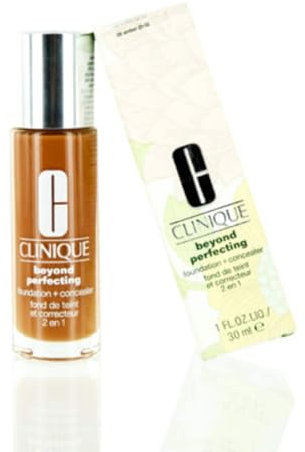 Clinique Beyond Perfecting Lightweight Liquid Foundation + Concealer For Dry Combination to Oily Skin Types | Full Coverage + Natural Matte Finish, Amber, 1 Fl Oz