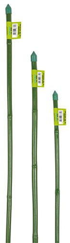 Verdemax 7572 - Paletto di sostegno in bambù plastificato, diametro 10-12 mm, altezza 120 cm, colore: Verde
