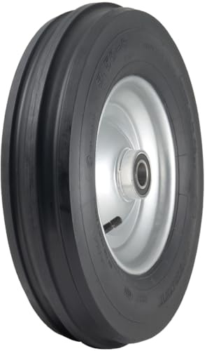 Parnells - 1 Roue Complète 3.50-8 et Chambre à air - Pneus Wanda avec Jante en Acier + 2 Roulements à Billes 6205rs, Centre de 25 mm - pour Haybob, Hay Râteau, Hay Turner