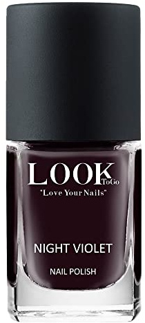 Veganer Nagellack NIGHT VIOLET NP 010 von Look To Go – 21-free, schnelltrocknend & langanhaltend, PETA-approved vegan, Made in Germany, 12 ml