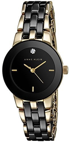 Anne Klein Damen-Armbanduhr aus Keramik mit echtem Diamant-Zifferblatt