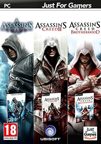 JUST FOR GAMES Jeu d'action sur PC Le Triple pack contient : - Assassin's Creed 1 - Assassin's Creed 2 - Assassin's Creed Brotherhood
