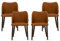COLAMY Gepolsterte Esszimmerstühle 4er Set, Moderne Küchenstühle mit gepolsterter Sitzfläche und Holzbeinen für Restaurant/Café, Hellbraun