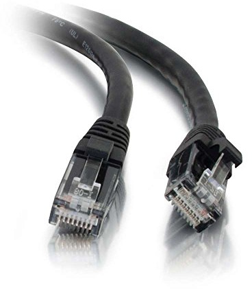 C2G 15M BLACK Cat5e Ethernet RJ45 High Speed Network Cable, LAN Lead Cat5e Unshielded PVC UTP Patch Cable