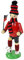Dekohelden24 Räuchermann als Fussballer mit rot/schwarzem Outfit, ca. 20 cm