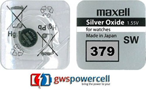 GWS-POWERCELL® MAXELL KNOPFZELLEN UHRENZELLEN UHREN BATTERIEN REIHE TYP (379, 1x)