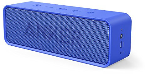 Anker Soundcore Portable Bluetooth Speaker - Ideal for Travel, 24-Hour Playtime, 66-Feet Range, Dual-Driver, Portable Wireless Speaker,Superior Sound, Low Distortion, Built-in Mic -Blue