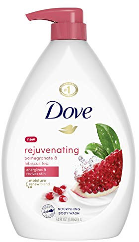 Dove Gel douche pour une peau plus douce et plus lisse après une seule application à la grenade et à l'hibiscus, sans sulfate, Bodywash 1000 ml