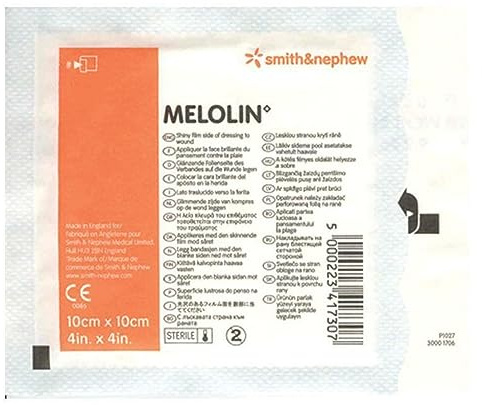 Smith & Nephew Melolin Wound Dressing 10cm x 10cm (Pack Size: Single dressing)