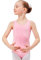 tanzmuster Ballettanzug Mädchen ärmellos - Lissy - weiche Baumwolle - Ballettbody Kinder Ballett Trikot - rosa, 116/122