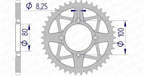 Alu-Kettenrad AFAM 520-42Z (Silber)