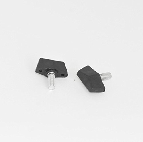 ajile - 2 pièces - Vis bouton papillon de blocage, réglage - Vis acier zingué diam. 4 mm longueur 10 mm