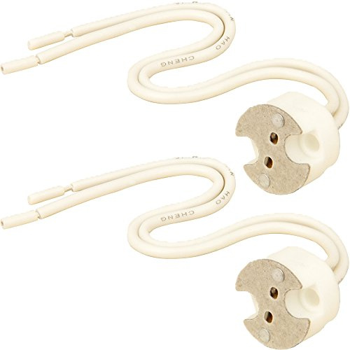 Loops 2x MR16 Bayonet Light Bulb/Lamp Fitting-Ceramic LED/Halogen Connector Downlight