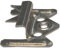 Fuchs Metalltechnik 2-100-005-0002-20 Profilholzkralle Nr. 5 Stahlband-verzinkt für Nut/Feder-Montage (1 PK=250 Stk.)
