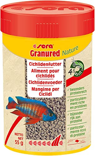 sera Granured Nature 100 ml (55 g) - Hauptfutter für kleinere carnivore Cichliden, Futter für Malawi & Tanganjika