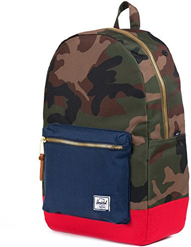 Herschel 10005-00041 Settlement Backpack Rucksack, 1 Liter, Woodland Camo/Navy/Rot