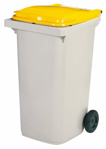 Rossignol Conteneur Korok 2 roues 120L/240L/340L, Couleur:Gris/Jaune;Capacité:240L