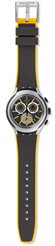 Swatch Herren Chronograph Quarz Uhr mit Silikon Armband YYS4008