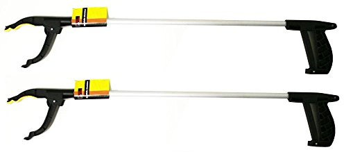 2x Universal Alu Greifhilfe mit Magnet Greifzange Müllzange Greifarm