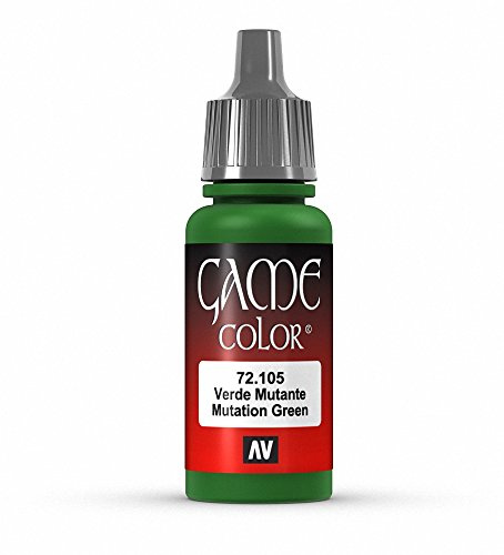 Vallejo Game Color Acrylic Paint, Mutant Green, 18 ml, Self-Leveling, BSL System, Matte Finish, Ideal for Miniatures and Models