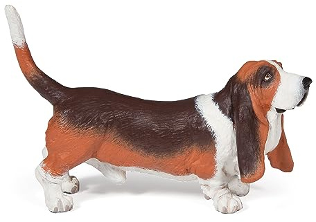 PAPO - Realistische Basset-Hound-Figur - 3 Jahre + - Kollektion Hunde und Katzen - Lernspiel Haustiere - Geschenkidee Spielzeug für Mädchen und Jungen