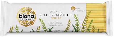 Biona Organic White Spelt Spaghetti, 500g | 100% Organic White Spelt, Classic Spaghetti Shape, Ideal for Pasta Dishes, Suitable for Vegans