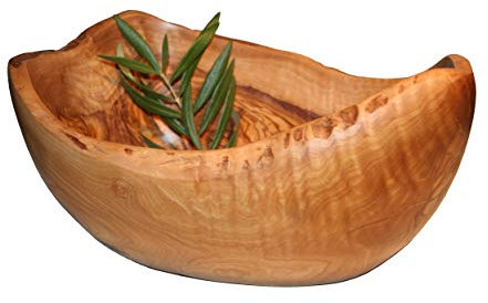 Prosudweb Coupe à fruits forme ovale en bois d'olivier