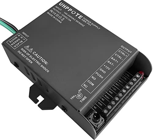 UHPPOTE Alimentatore 12V con collegamento batteria di backup per sistema di controllo accessi porta e telecamera citofono (ingresso: 110-240VAC / uscita: 12VDC)