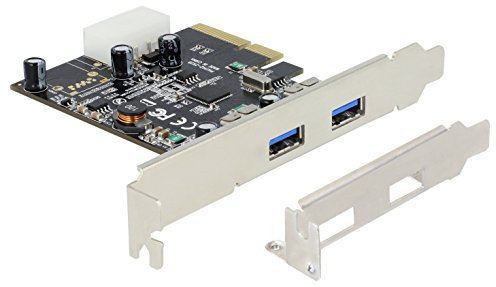 PCIe x2 SuperSpeed USB 10 Gbps (USB 3.1 Gen 2) mit 2 x Typ A Buchse inkl. Low Profile Blende ASmedia Delock
