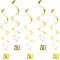 Oblique Unique® Hänge-Deko Geburtstag 50 Jahre Gold - mit Bänder und Ösen 5er Pack