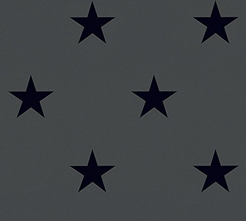 Michalsky Living Vliestapete High Rise Tapete mit Sternen 10,05 m x 0,53 m schwarz Made in Germany 325213 32521-3
