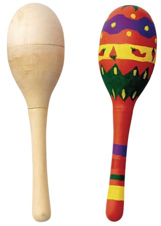 Colorations Maracas Maracas Holz-Maracas, 12 Stück