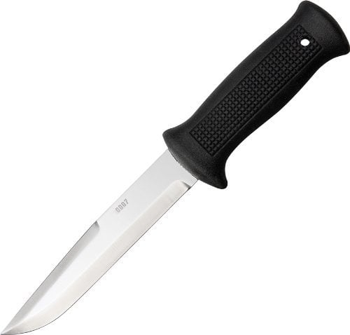 Mikov Uton NG Taktisches Messer, PREMIUM Messer HARTGUMMI Griff, sehr scharfes Jagdmesser Taschenmesser, Klinge TYP 1, Outdoormesser 14cm ROSTFREI Feststehende Klinge für Jagen/ Angeln/ Camping, Überlebensmesser