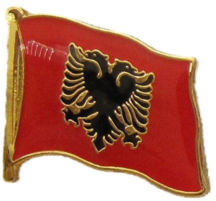 Albanien Pin Anstecker Flagge Flaggenpin Fahne Fahnenpin Button Clip