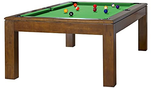 Billiard-Royal Billardtisch Pooltisch Modell Dalila 8 ft. inkl Tischplatte mit hochwertigem K-55 Bandengummi und freier Tuchwahl, Tuchfarbe:Yellow Green