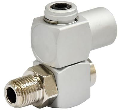 Dapetz ® Air Line Swivel Connector 1/4 BSP 6mm Male/Female Thread Air Compressor Fittings Tool Rust Resistance Made from Anodised Aluminium