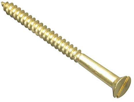 ForgePack Wood Screws - Solid Brass | 2 1/2 x 10 | Solid Brass | Pack 6