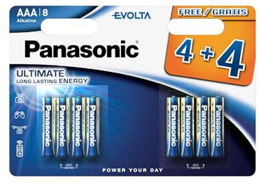 Panasonic Panasonic EVOLTA AAA/LR03 Alkaline Batterie – (lot de 8)