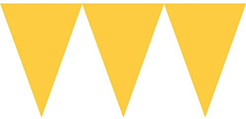 Yellow Paper Pennant Banners 4.5m