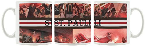 Ultras St. Pauli Collage als Bedruckte Kaffeetasse/Teetasse aus Keramik, 300ml, weiß