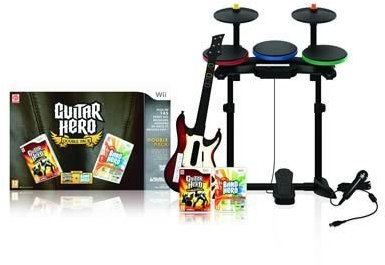 Guitar Hero Double Pack Wii (Guitare + Batterie + Micro + 2 Jeux)