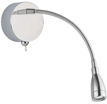 SearchLight 9917CC LED Chrome Flexi Wall Lamp, Silver