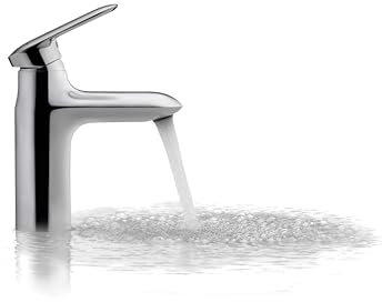 JACOB DELAFON Kumin E99983-CP Robinet mitigeur de lavabo avec fixation pour chaînette Chromé