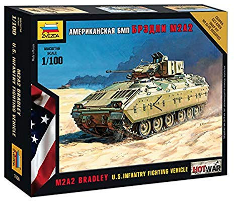 Zvezda 500787406-1:100 M2 Bradley U.S. Infantry Kampf Farhrzeug