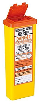 SharpsGuard Orange 0.5 Litre Sharps Bin with Non-Return Valve