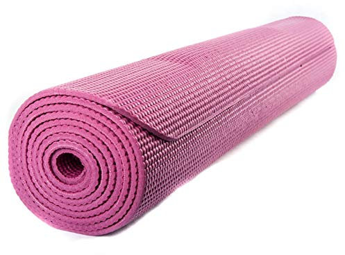 Yogi & Yogini Yogamatte rutschfest -tiefrosa, Pilates 185x63x0,5cm